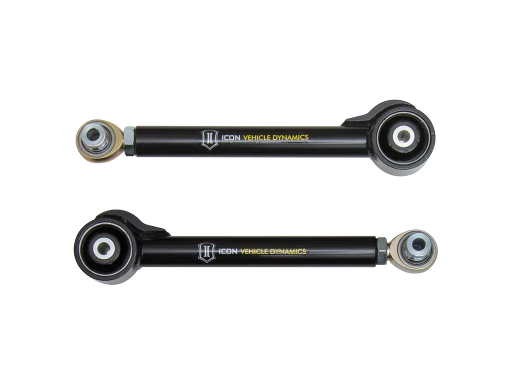 54100T – ICON Control Arm, Tubular Adjustable Black Steel Greaseable Set Of 2